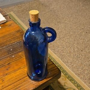 Cobalt Blue Recycled Glass Bottle from Spain